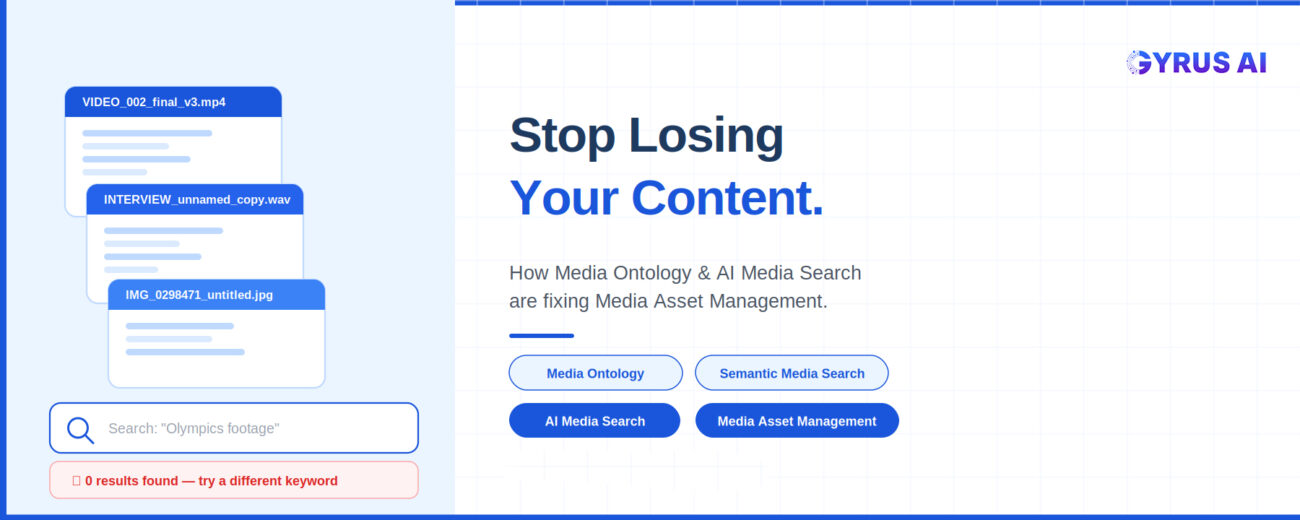 Gyrus AI Media search workflow